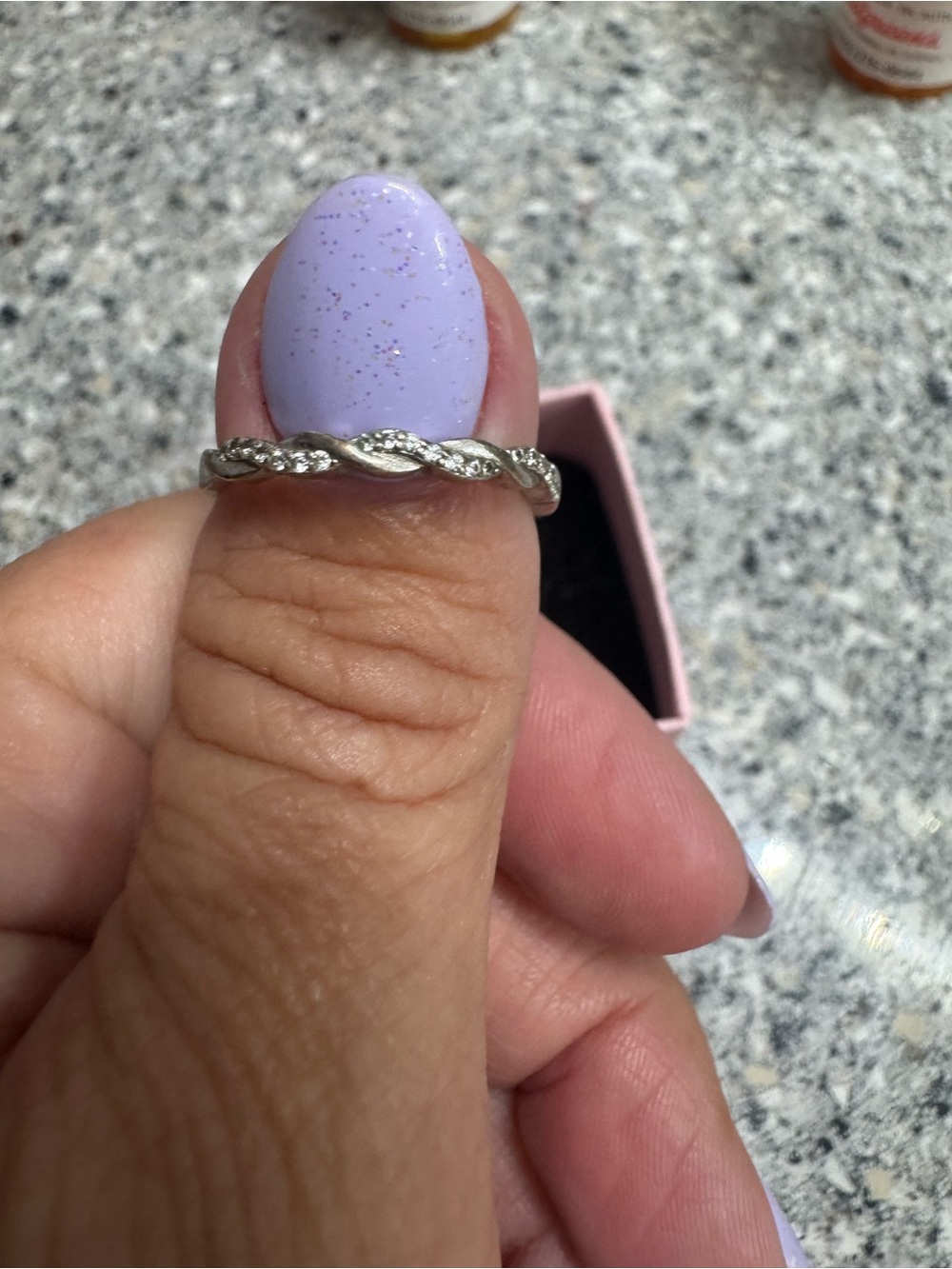 Zales Sterling Silver Twisted Band Diamond Ring in Silver